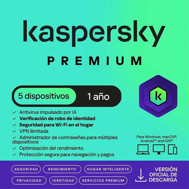 KASPERSKY PREMIUM 5PC 1AñO